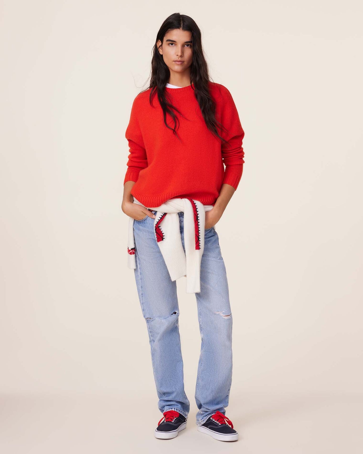 Pullover Amelie Orange-Rosso