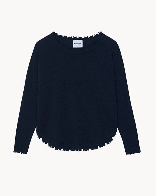 Kujten | Mela Cashmere Sweater - Navy Marine-Fonce
