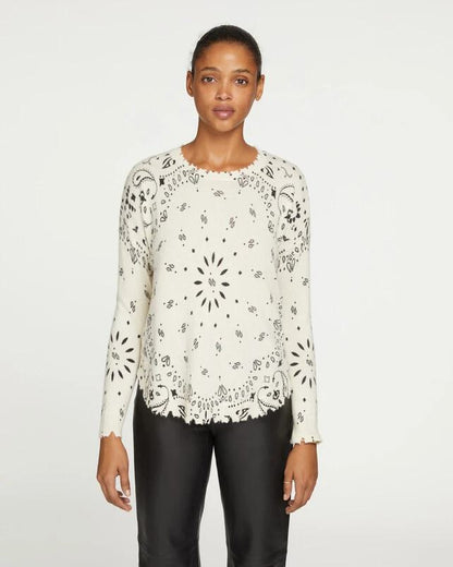 KUJTEN | Mela Bandana Sweater - White Blanc