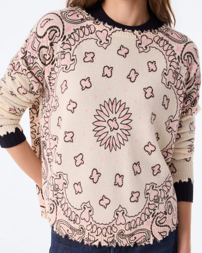 Kujten | Mela Bandana Bico Pullover - Blush and White Blanc-Blush