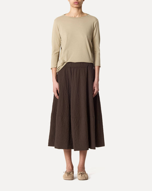 Women's Skirt 100% Organic Cotton Poplin Ultra Soft - Maron