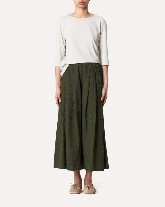 LABO ART | Wide-Leg Cotton Poplin Pants - Maron