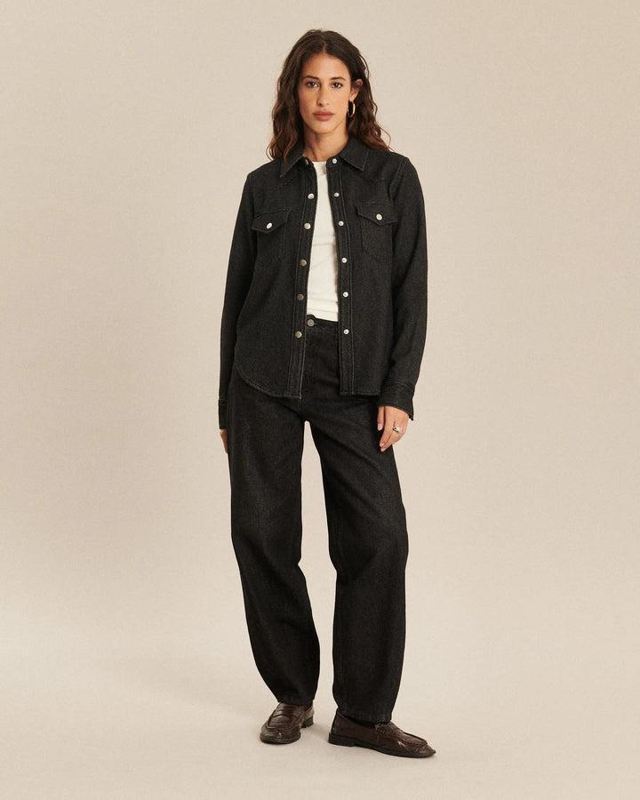 Lab Dip | Dalia 3D Denim Shirt - Dark-Grey