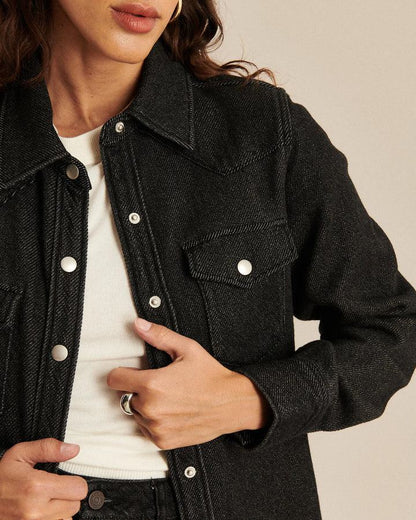 Lab Dip | Dalia 3D Denim Shirt - Dark-Grey