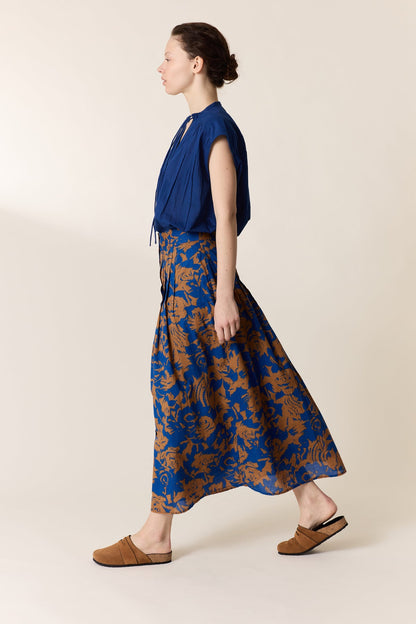 Women's Skirt 100% Cotton Poplin Premium - Rose Blue