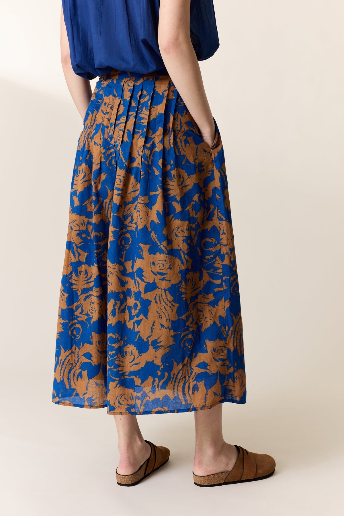 Women's Skirt 100% Cotton Poplin Premium - Rose Blue