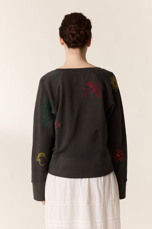 Women's Sweatshirt 100 Percent Cotton Fleece - Lemon Carbone