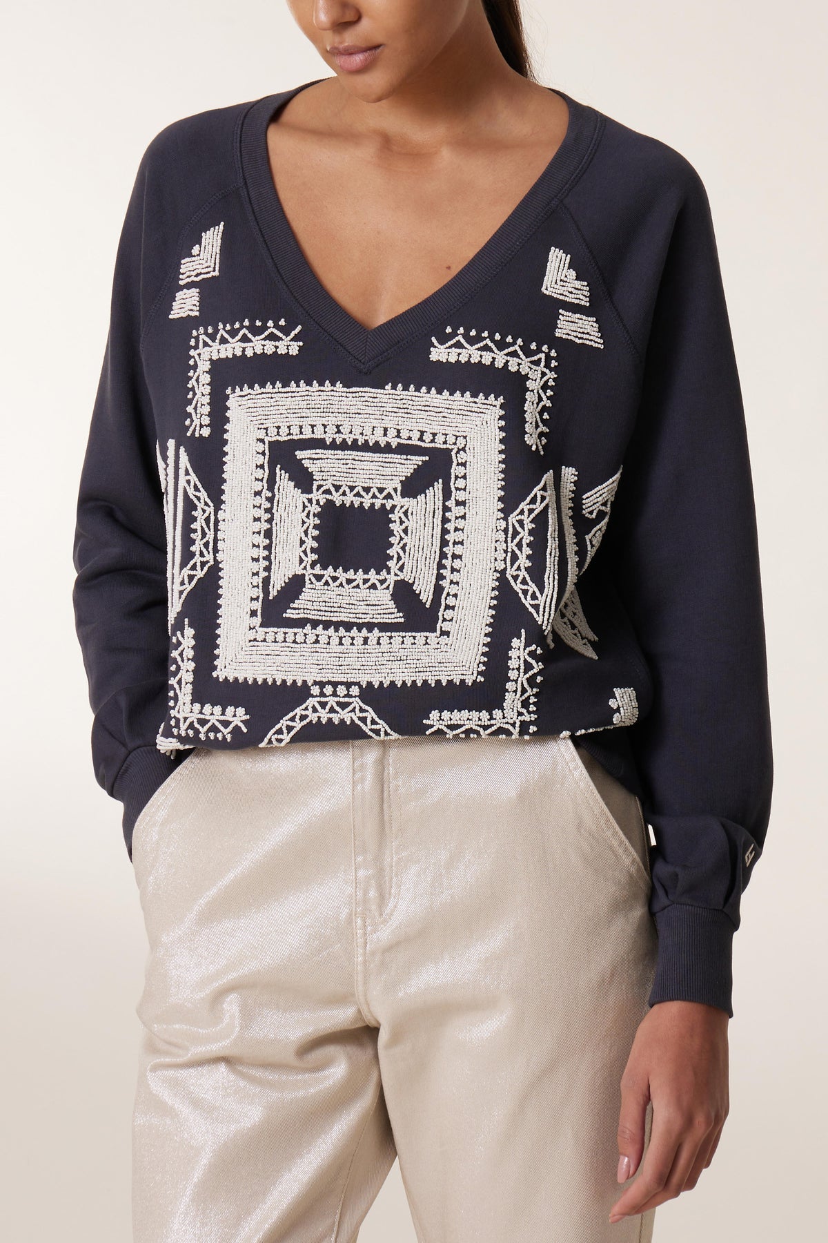 Sweatshirt Shiva Shiva Jc55 Beads Carbone