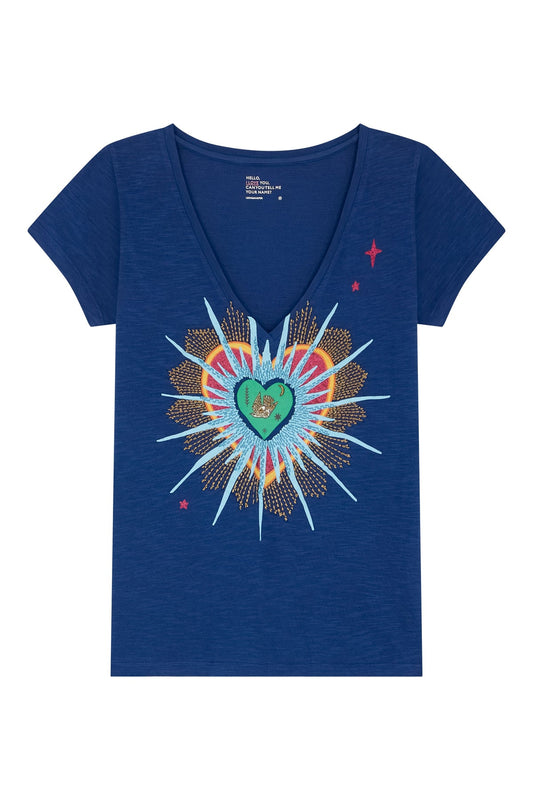 Unisex T-Shirt 100% Cotton Jersey Knit Fabric - Exvo Blue