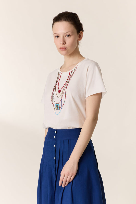 Mens Lightweight T Shirt 100 Percent Cotton Jersey Knit - Off-White