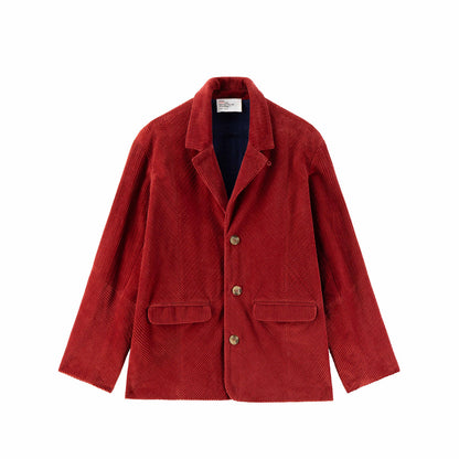 LEON & HARPER | Viviane Wide-Wale Corduroy Jacket - Loose Fit Berry