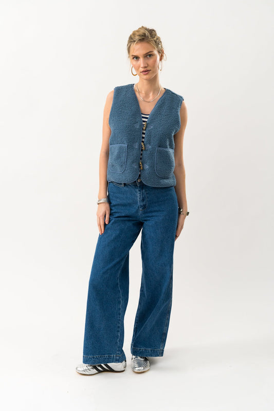 Gilet Hugoll Vest Dusty-Blue