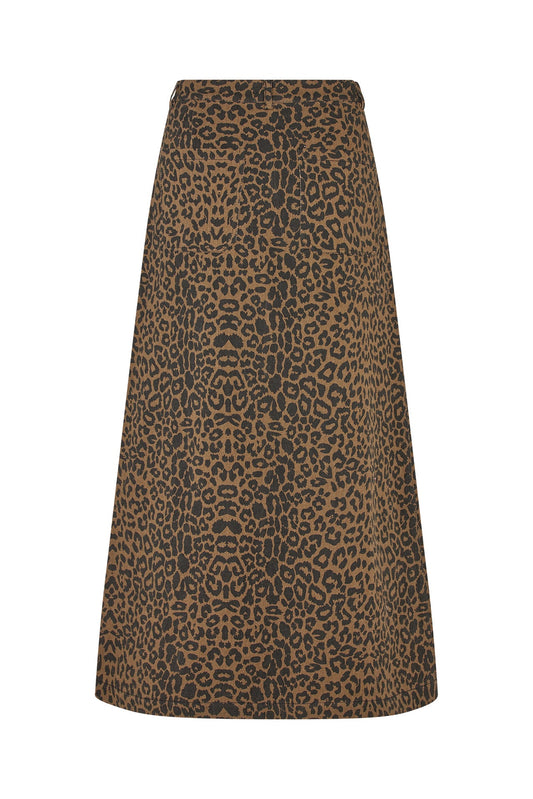 Skirt Lunall Maxi Skir Leopard-Print