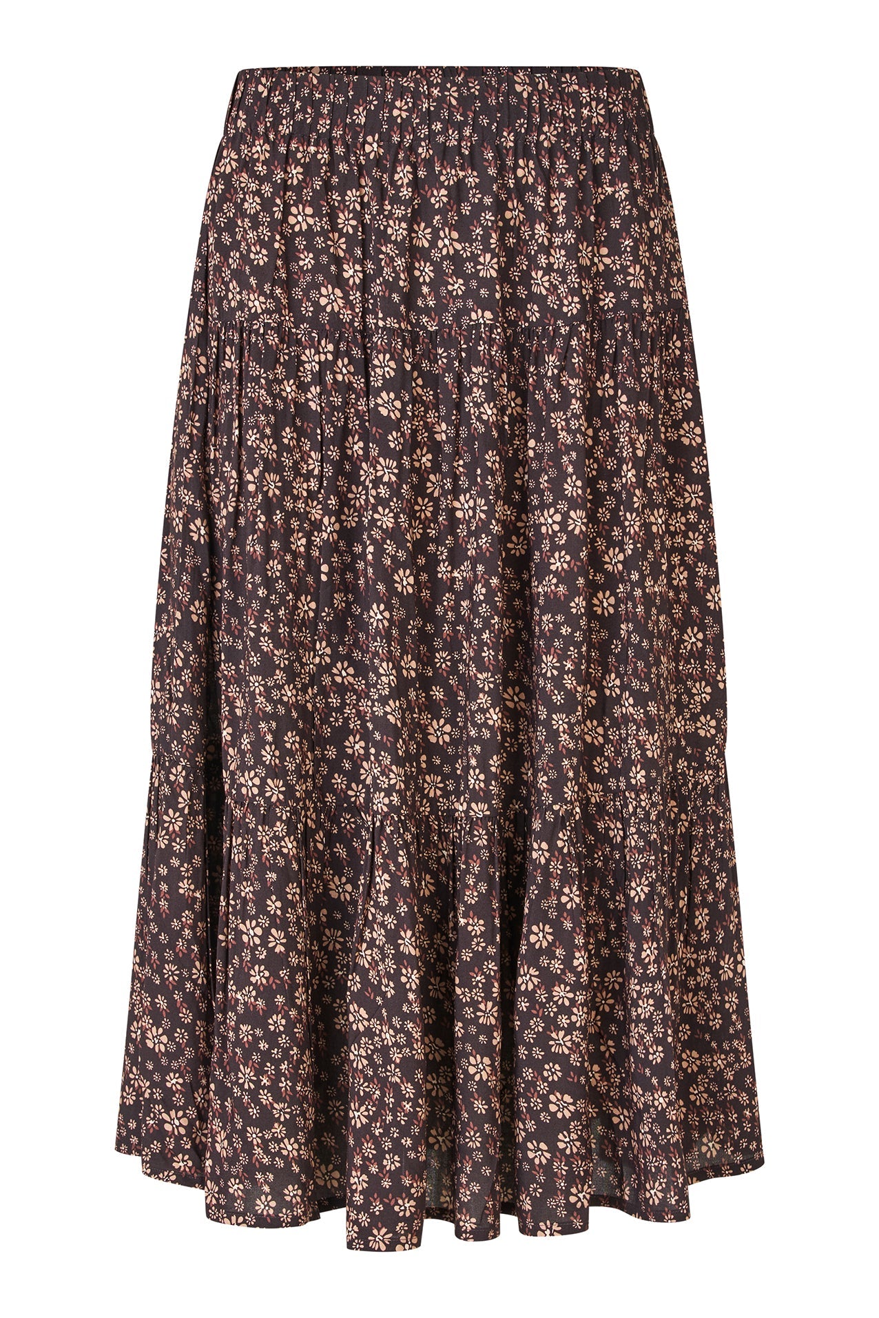 Skirt Morningll Mid Fl Dark-Mokka