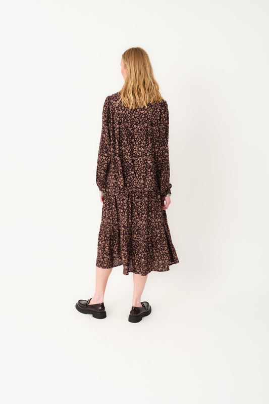 Skirt Morningll Mid Fl Dark-Mokka