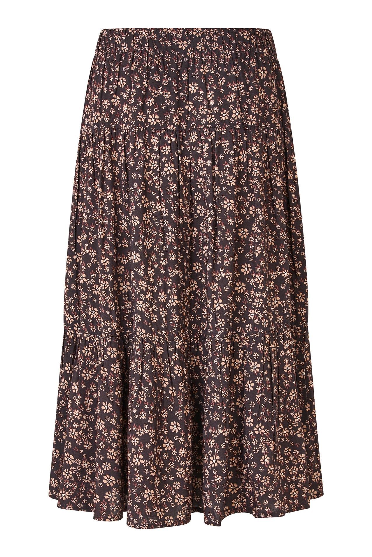 Skirt Morningll Mid Fl Dark-Mokka