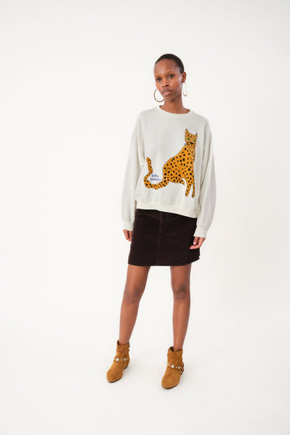 Sweatshirt Sydneyll Leopard White
