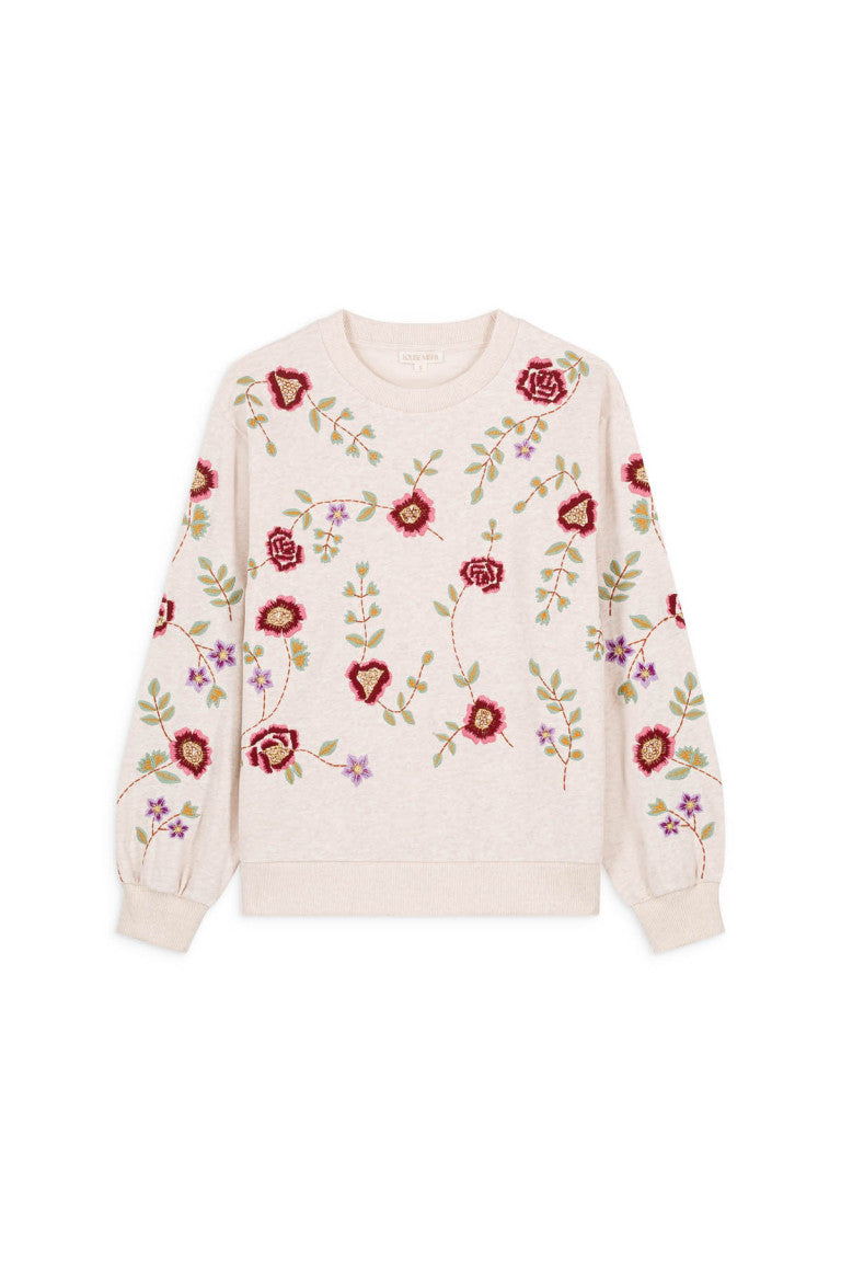 Sweatshirt Petra Flower-Embroidery