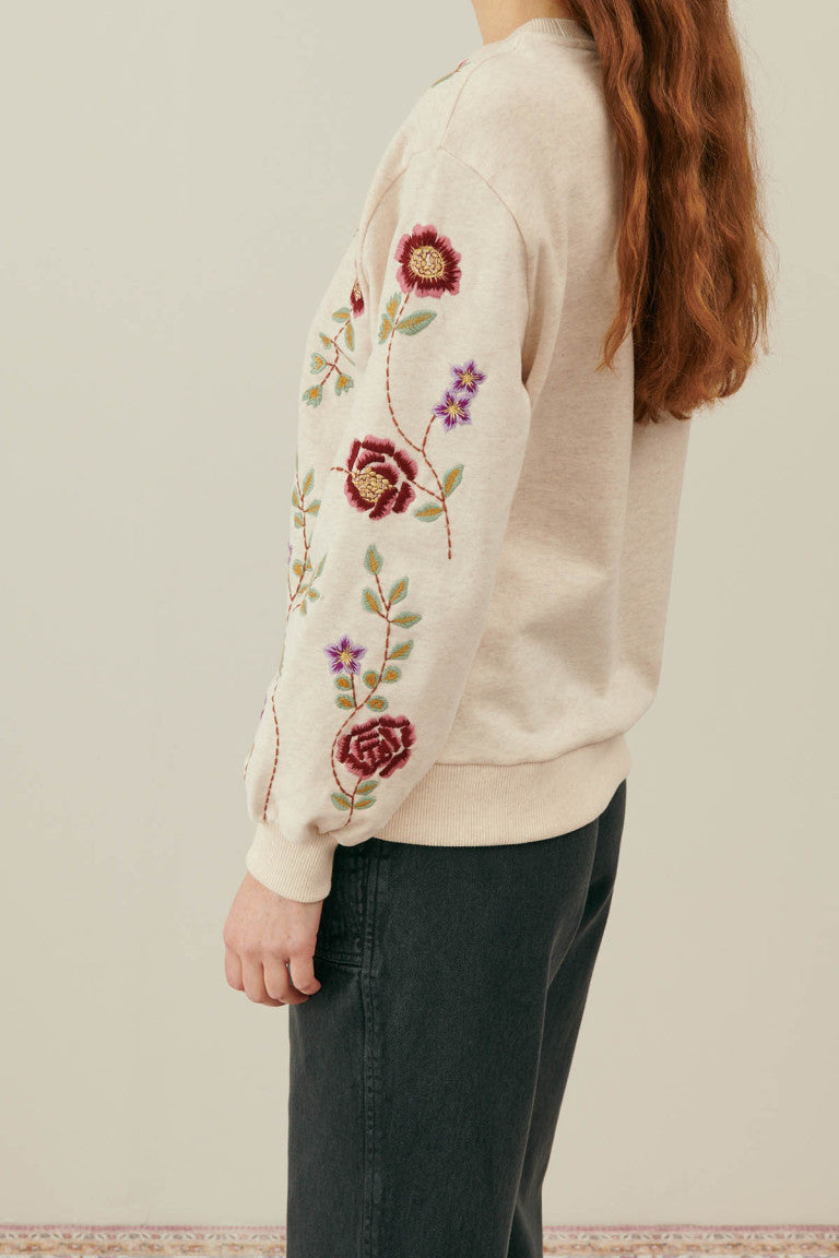 Sweatshirt Petra Flower-Embroidery