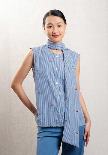 Blouse 13215 Pn33 Blue-Stripe