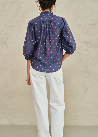 Blouse Auden Ls Top Navy
