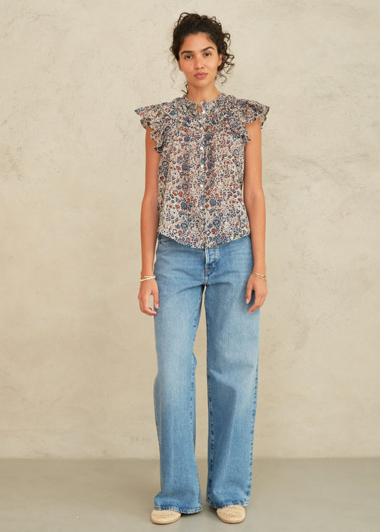 Blouse Cass 749688 Indigo-Rust