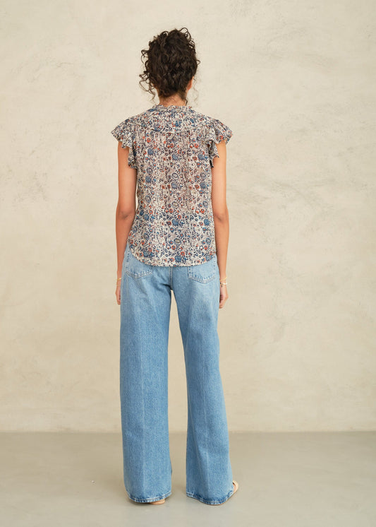 Blouse Cass 749688 Indigo-Rust