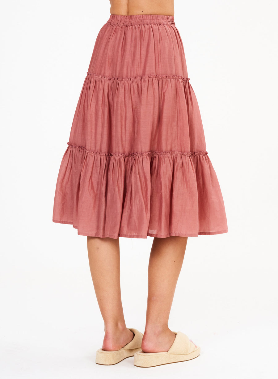 Skirt Della Midi Dusty-Pink