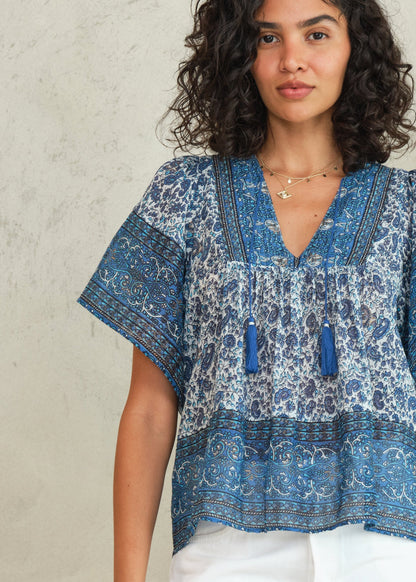 Blouse Esti Ss Top Blue