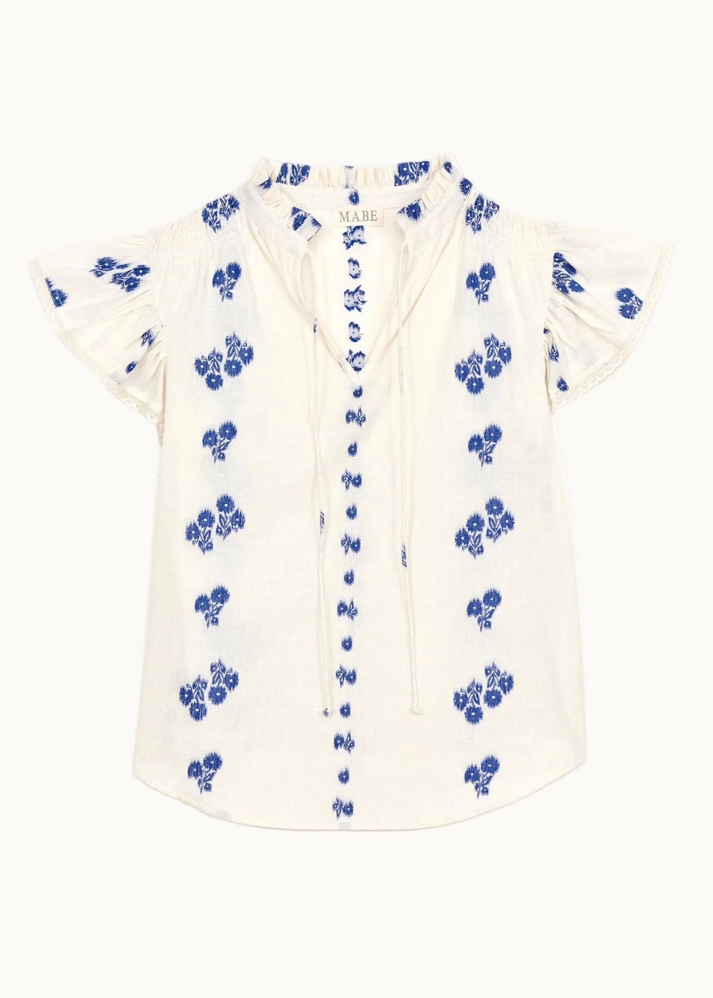 Blouse Iris Frill Top Blue
