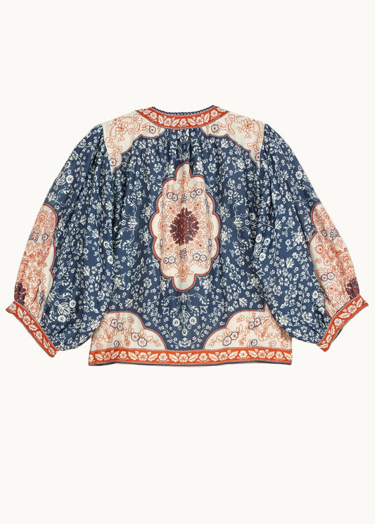 Jacket Ursa Pri Emb Jkt Indigo-Ecru