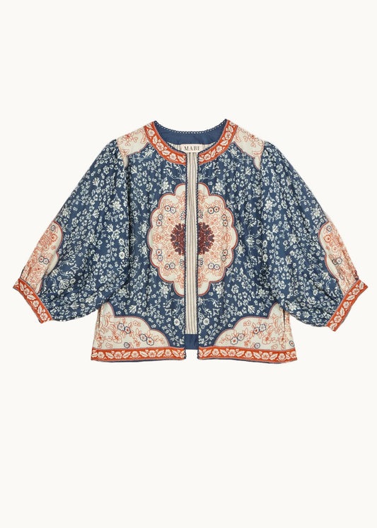 Jacket Ursa Pri Emb Jkt Indigo-Ecru