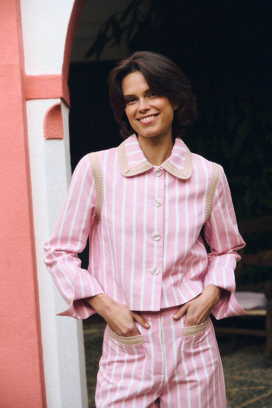 Jacket Clover Jacket Pink-Stripes