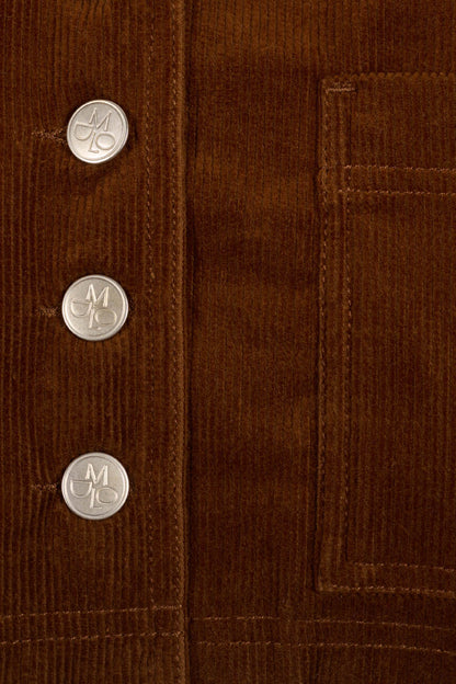 Maria de la Orden | Dean Jacket in Brown Corduroy - Cropped Tan-Corduroy