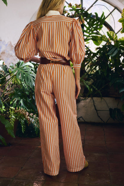 Blouse Dimitra Shirt Orange-Stripes