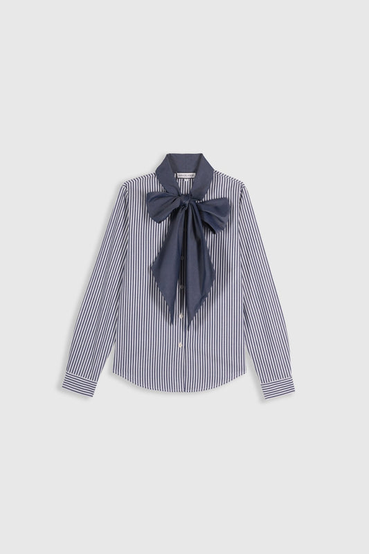 MARIA DE LA ORDEN-698 FAIRY SHIRT S-NAVY STRIPES_01