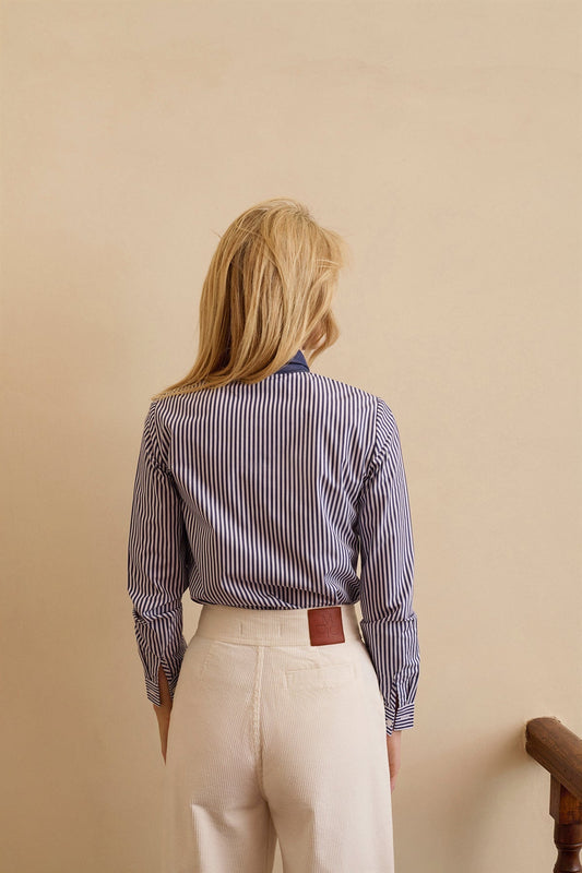 MARIA DE LA ORDEN-698 FAIRY SHIRT S-NAVY STRIPES_03