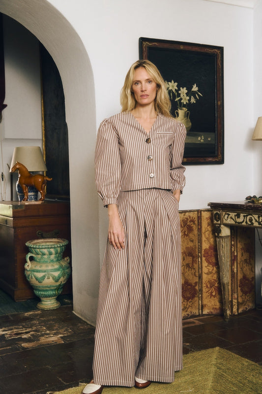 Jacket Jiselle Jacket Brown-Stripes