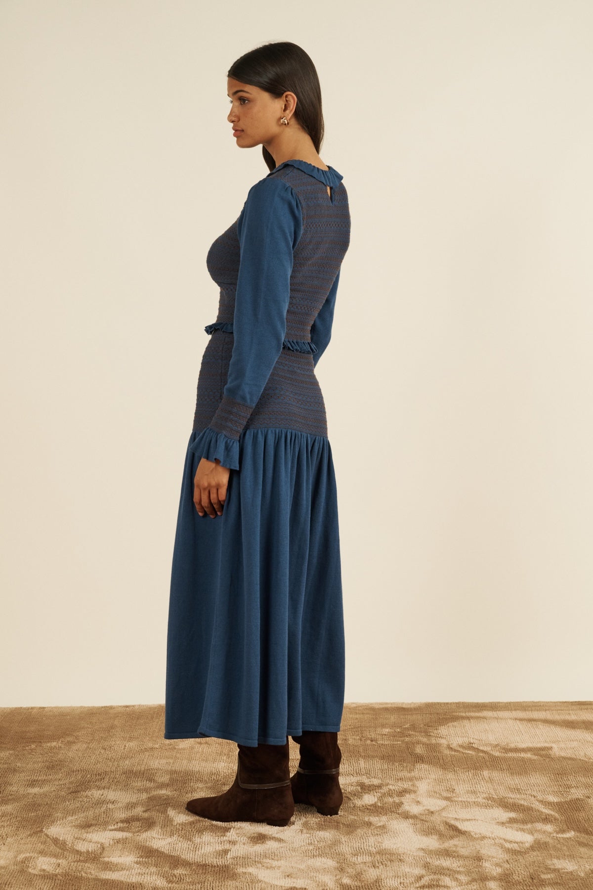 MARIA DE LA ORDEN-698 LONG OWL KNIT SKIRT-NAVY_06.jpg