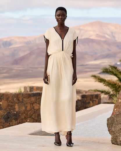 Dress Blava Black-Ecru