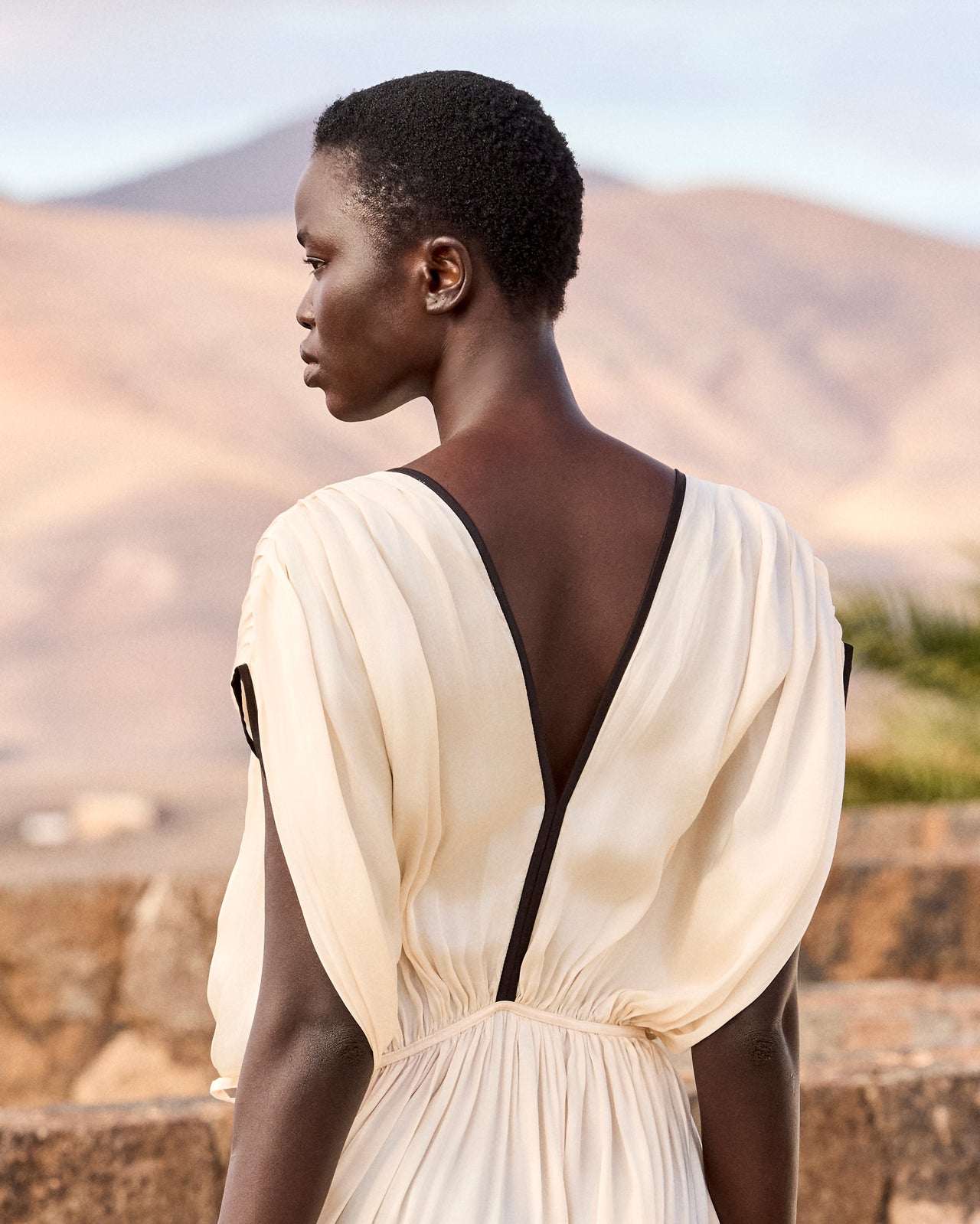 Dress Blava Black-Ecru