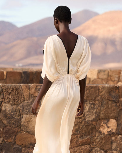 Dress Blava Black-Ecru