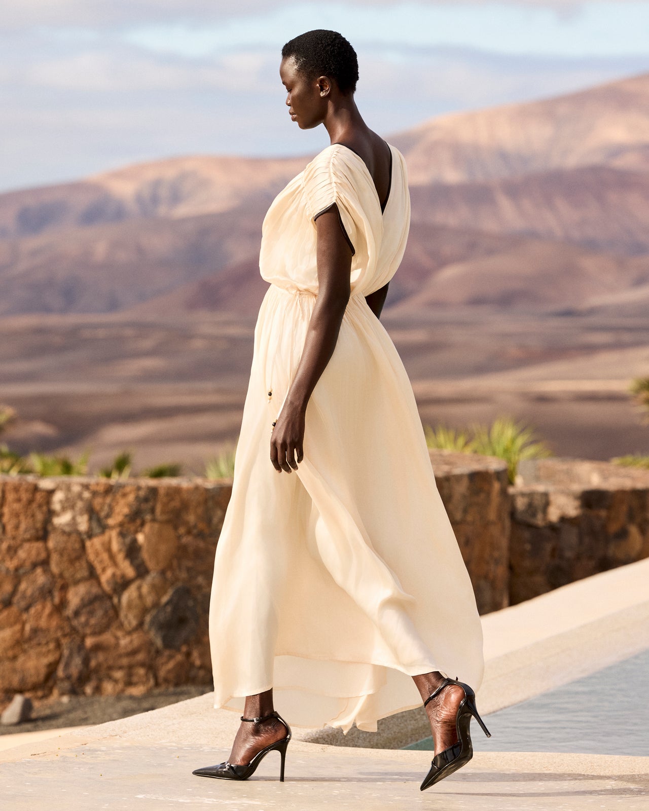 Dress Blava Black-Ecru