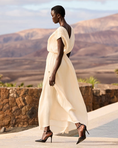 Dress Blava Black-Ecru