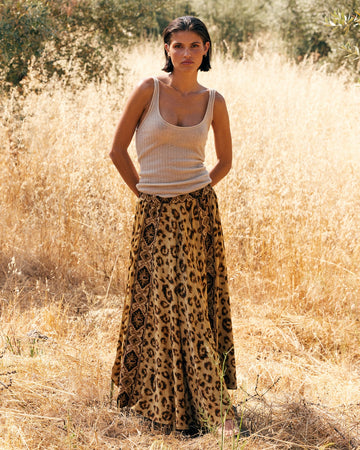 Skirt Lino Leopard