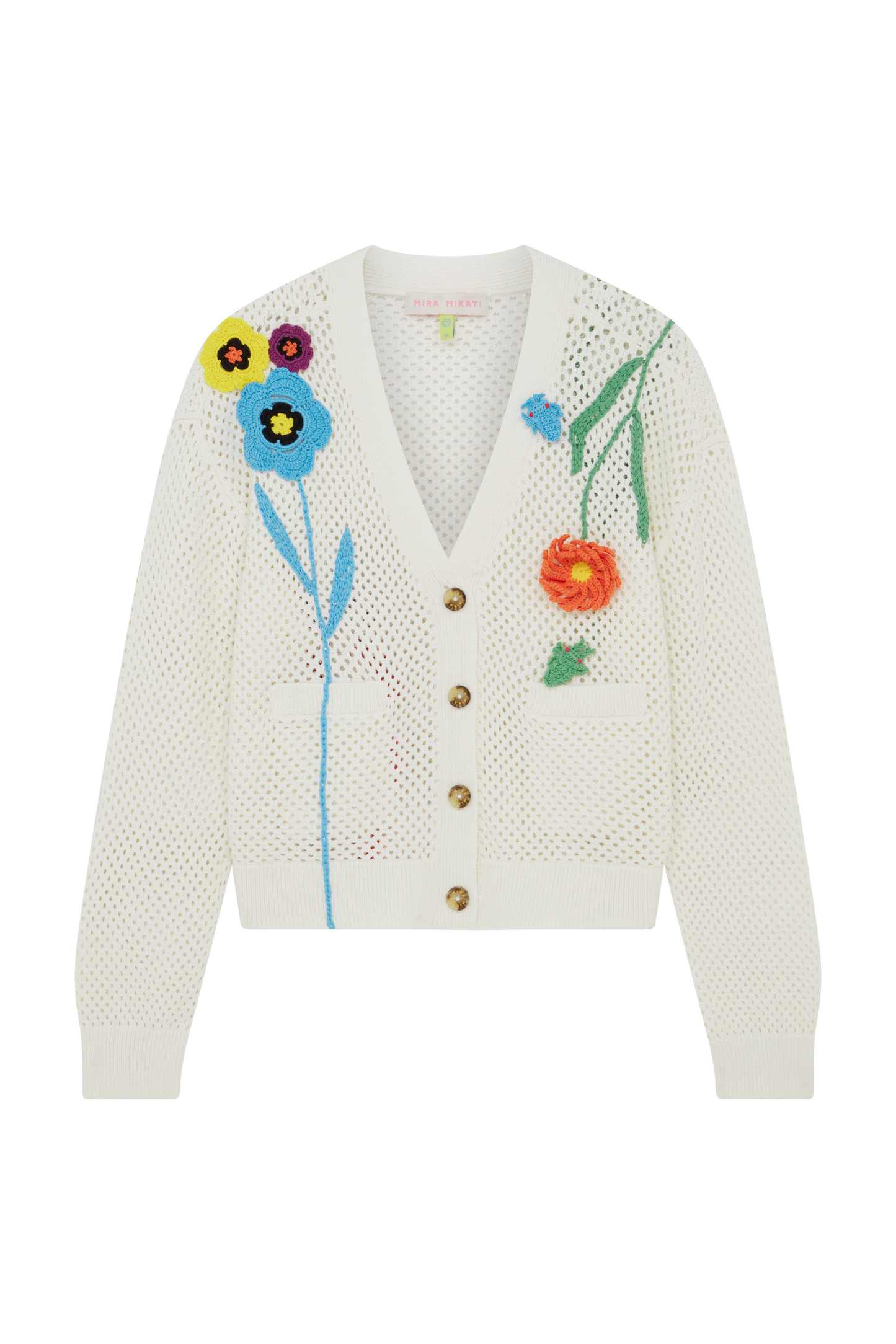 Cardigan Knt044a White-Multi