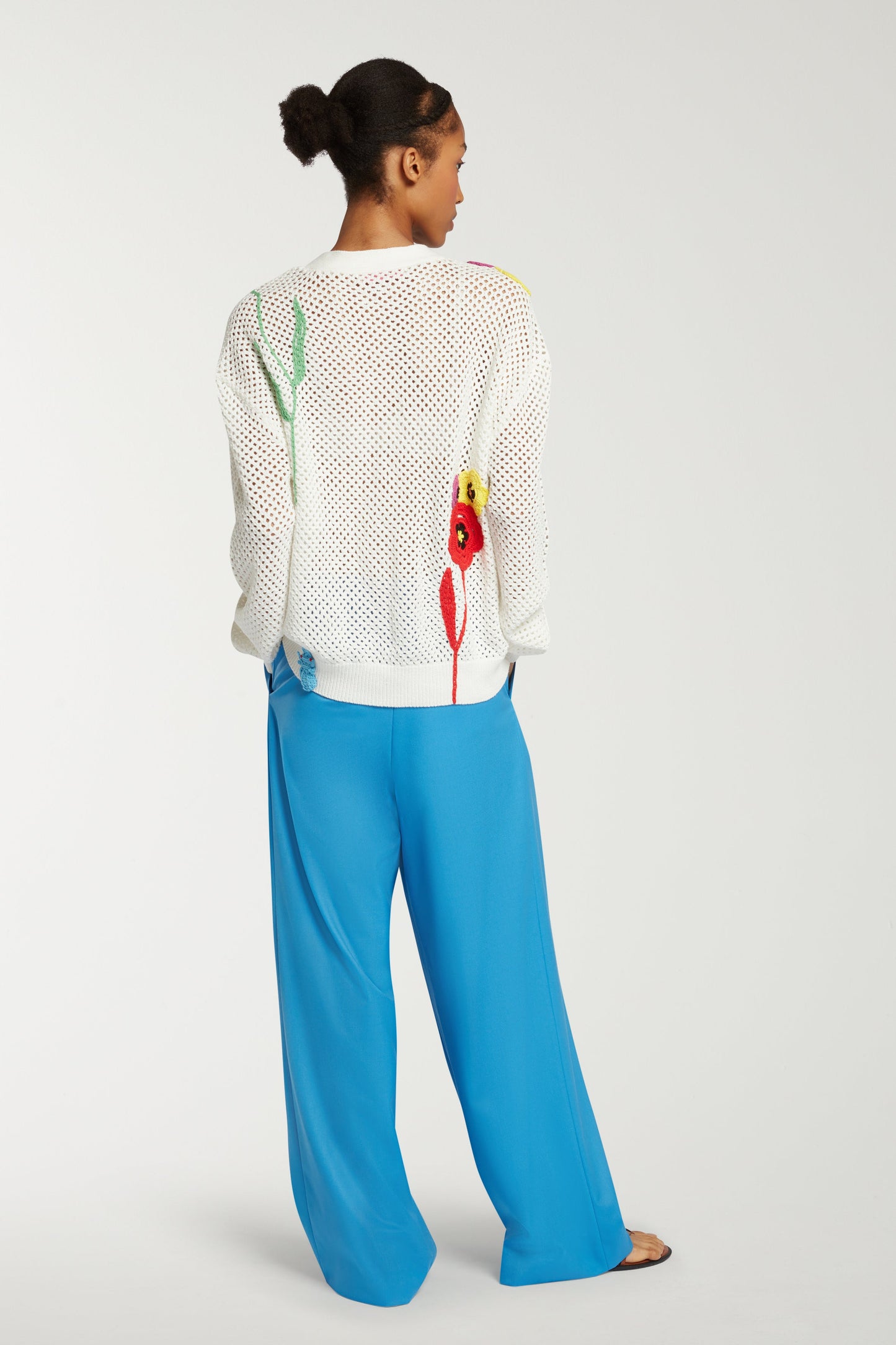 Cardigan Knt044a White-Multi
