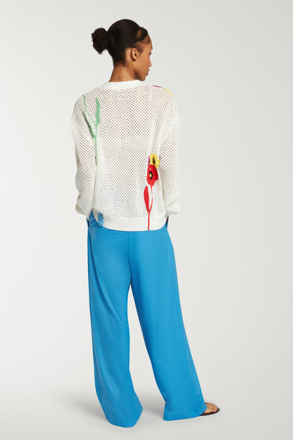 Cardigan Knt044a White-Multi