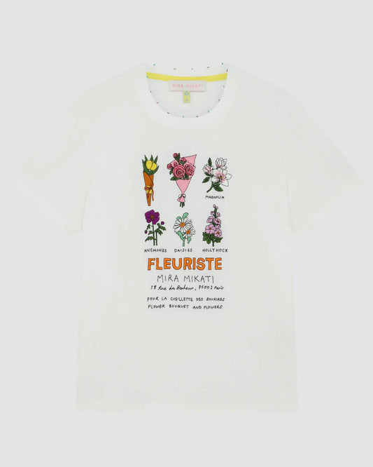 Women's T-Shirt Majorelle Melange Jersey Knit - White