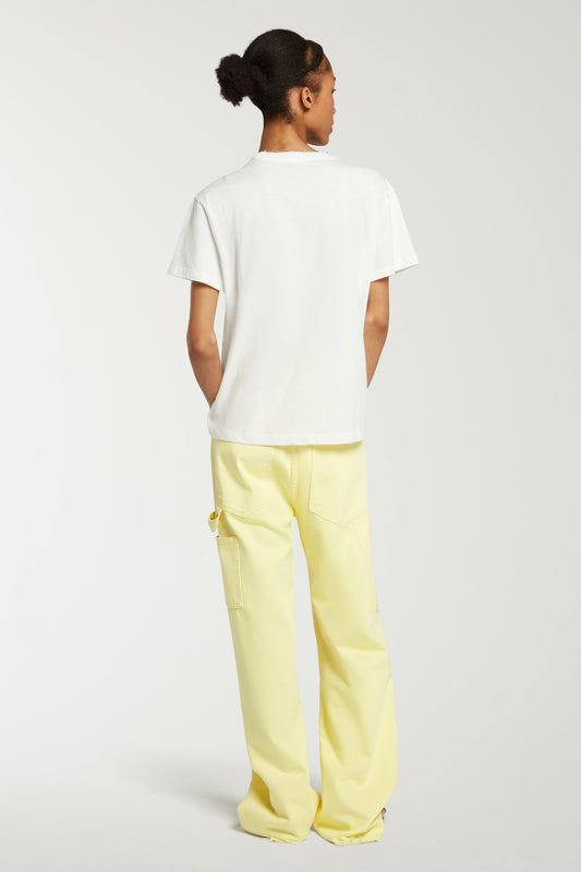 Women's T-Shirt Majorelle Melange Jersey Knit - White